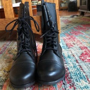 Steve Madden Black Leather Boots